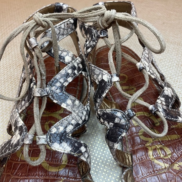 Sam Edelman Snakeskin Leather Sandals (Size: 8.5) - Picture 5 of 8